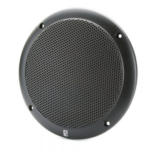 Poly-Planar 4" 2-Way Coax Integral Grill Marine Speaker - (Pair) Black