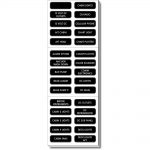 Blue Sea 8039 DC Panel Extended 120 Label Set