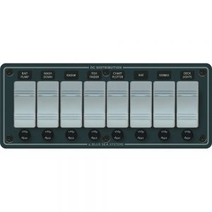Blue Sea 8261 Waterproof Panel 8 Position - Slate Grey