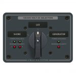 Blue Sea AC Rotary Switch Panel 65AMP - 2 Positions + OFF - 4 Pole