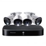 Lorex DK182-48DAE 4K Ultra HD 8-Channel Security System with 2 TB DVR and Four 4K Ultra HD Bullet Security Cameras with Color Night Vision, Active Deterrence, and Smart Home Voice Control