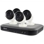 Swann SWDVK-855804-US 8-Channel 4K 2TB DVR with 4 PRO-4KMSB 4K Cameras & Google Assistant