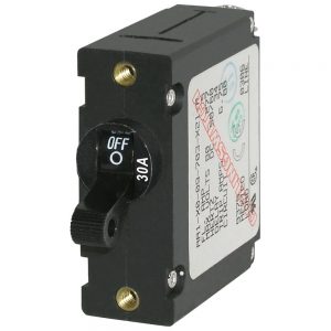 Blue Sea 7220 AC / DC Single Pole Magnetic World Circuit Breaker  -  30 Amp