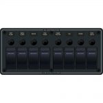 Blue Sea 8371 Water Resistant Panel - 8 Position - Black - Horizontal Mount