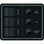Blue Sea 8374 Water Resistant 3 Position - Black - Vertical Mount Panel