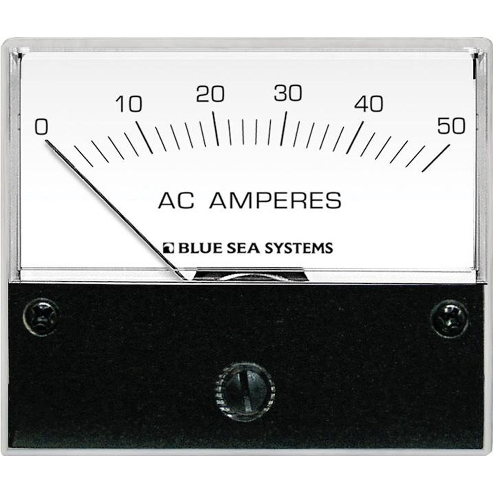 Blue Sea 9630 AC Analog Ammeter 0-50 Amperes AC Blue Sea 9630 AC Analog Ammeter 0-50 Amperes AC