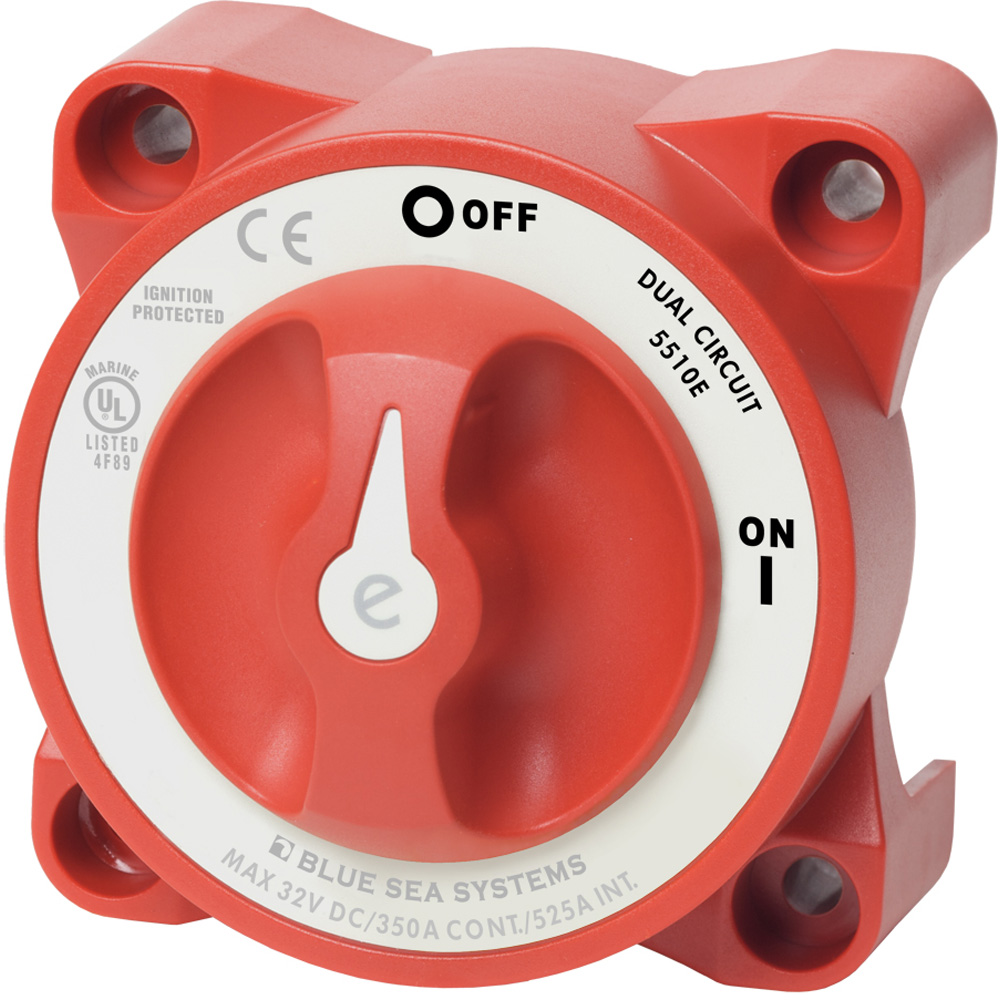 Blue Sea 5510E e-Series Dual Circuit Battery Switch Blue Sea 5510E e-Series Dual Circuit Battery Switch