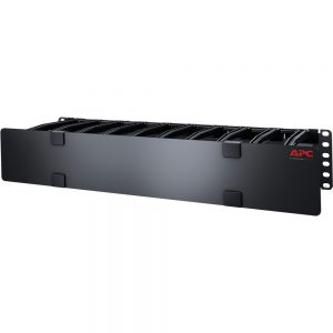 APC by Schneider Electric Horizontal Cable Manager - Black - 2U Rack Height