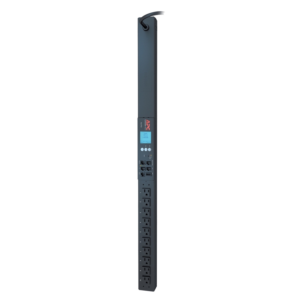 APC by Schneider Electric Metered Rack PDU - 10 x NEMA 5-15R - 120 V AC - 1440 W - 0U - Horizontal/Vertical - Rack Mount APC by Schneider Electric Metered Rack PDU - 10 x NEMA 5-15R - 120 V AC - 1440 W - 0U - Horizontal/Vertical - Rack Mount