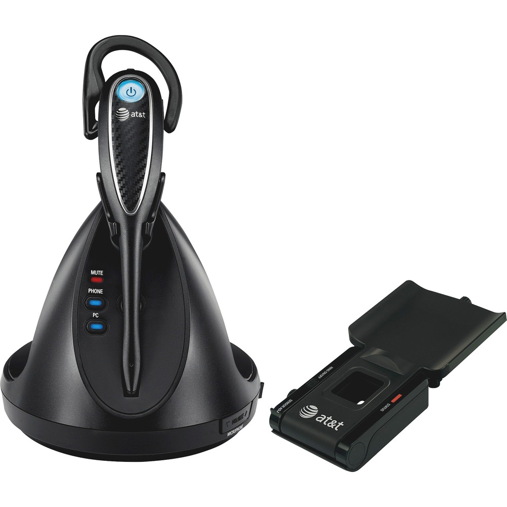 AT and T DECT 6.0 Cordless Headset/Softphone with Lifter; up to 500 ft range - Mono - Wireless - DECT - 500 ft - Over-the-ear AT and T DECT 6.0 Cordless Headset/Softphone with Lifter; up to 500 ft range - Mono - Wireless - DECT - 500 ft - Over-the-ear