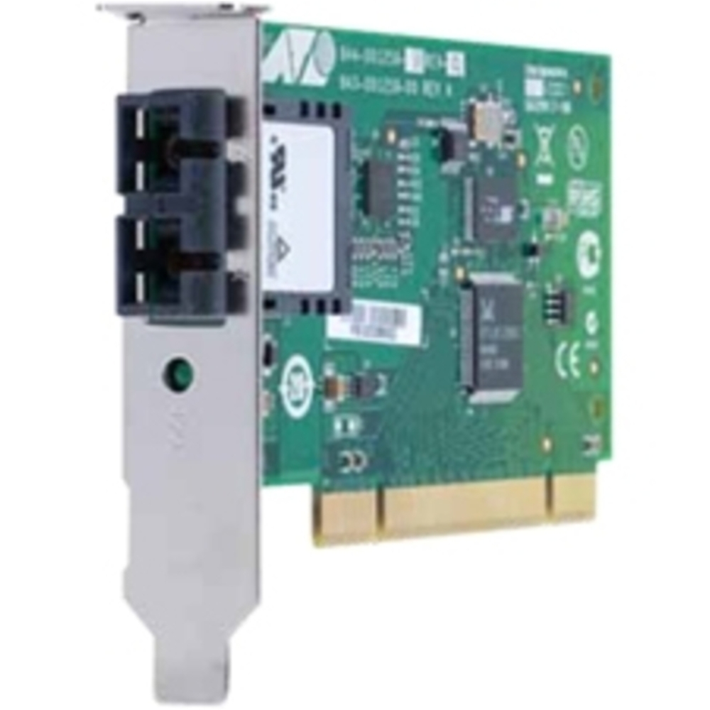 Allied Telesis 100Mbps Fast Ethernet Dual Fiber Network Interface Card - PCI - 2 Port(s) - 2 x SC Port(s) - Optical Fiber - Low-profile Allied Telesis 100Mbps Fast Ethernet Dual Fiber Network Interface Card - PCI - 2 Port(s) - 2 x SC Port(s) - Optical Fiber - Low-profile