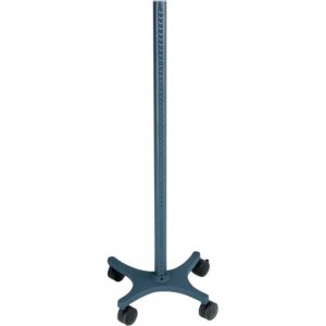 Anthro Zido Pole Cart - 150 lb Capacity - 4 Casters - 4 Caster Size - Steel - 21.3 Width x 20 Depth x 66 Height - Cool Gray