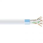Black Box CAT6 400MHz Solid Shielded Plenum 1000ft White Bulk Cable EVNSL0615A-1000