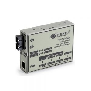 Black Box FlexPoint Modular Media GigaBit Ethernet Single Mode 1310nm 10km SC Converter LMC1004A-R3