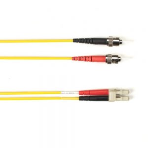 Blackbox FOCMRSM-015M-STLC-YL OS2 9-Micron Single-Mode Fiber Optic Patch Cable Yellow 49.2ft