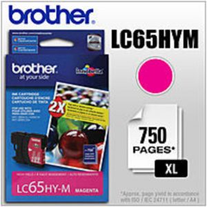 Brother LC65HYM High Yield Ink Cartridge for MFC-5890CN Printer - 750 Pages Yield - Magenta