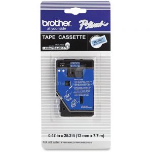 Brother P-touch 12mm Laminated Tape - 1/2 Width x 25 ft Length - Blue - 1 Each