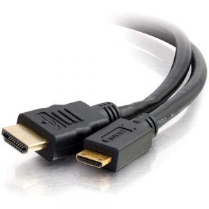 C2G 2m High Speed HDMI to HDMI Mini Cable with Ethernet (6.56ft) - 6.56 ft HDMI A/V Cable for Audio/Video Device - First End: 1 x HDMI Male Digital Audio/Video - Second End: 1 x Mini HDMI Male Digital Audio/Video - Black
