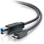 C2G 3ft USB 3.1 Gen 1 USB Type C to USB B Cable M/M - USB C Cable Black - USB for Printer