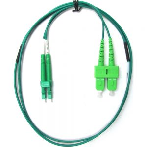 C2G 4057538 Single-Mode Duplex Fiber Cable - 3 Feet - LC to SC - 9/125 - Green
