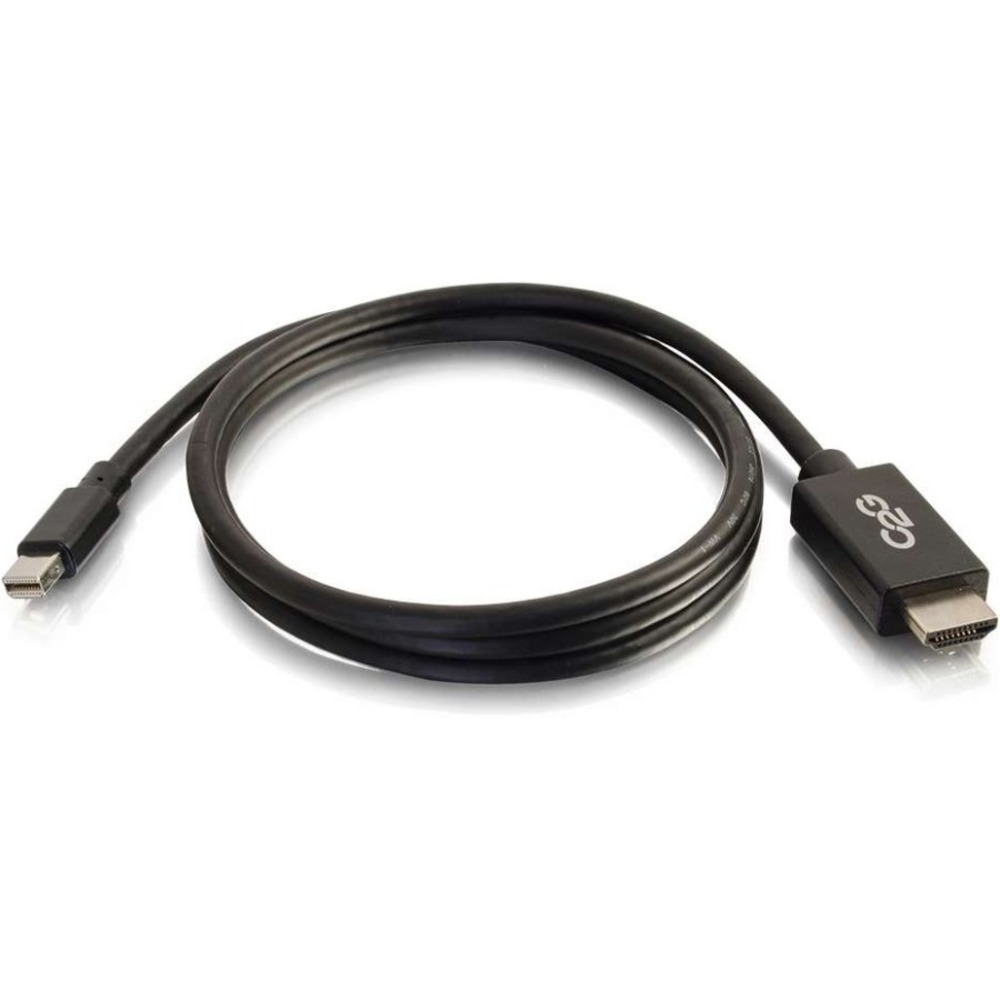 C2G 6ft Mini DisplayPort to HDMI Adapter Cable - Black - TAA - HDMI/Mini DisplayPort for Projector C2G 6ft Mini DisplayPort to HDMI Adapter Cable - Black - TAA - HDMI/Mini DisplayPort for Projector