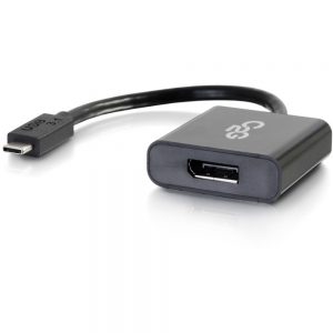 C2G USB C to DisplayPort Adapter Converter - USB to DisplayPort Black TAA - DisplayPort/USB for Projector