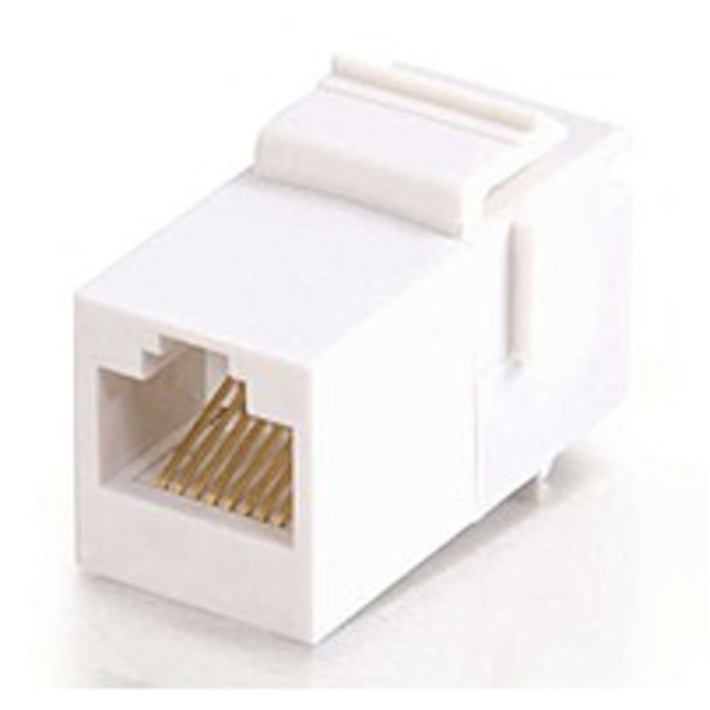 Cables To Go 03677 Keystone Modular Insert Coupler - 8P8C - 1 x 8-pin RJ-45 Female - White Cables To Go 03677 Keystone Modular Insert Coupler - 8P8C - 1 x 8-pin RJ-45 Female - White