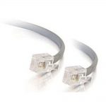 Cables To Go 09593 50 Feet Straight Modular Cable - 1 x RJ-11 Male/Male - Satin Silver