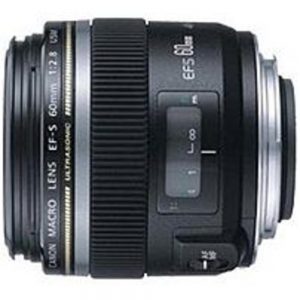 Canon EF-S 60mm f/2.8 Macro USM Lens - 12 Elements in 8 Groups - 25 Max Angle of View - Black
