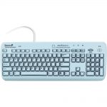 ESTERLINE K104C02US Medigenic 104-Key Compliance Keyboard for PC - Light Blue