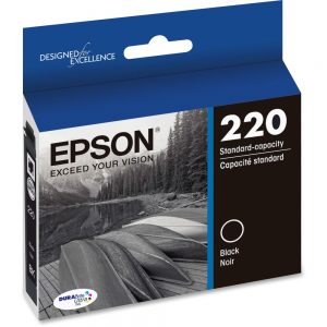 Epson DURABrite Ultra T220120 Ink Cartridge - Black - Inkjet - Standard Yield - 175 Pages - 1 / Each