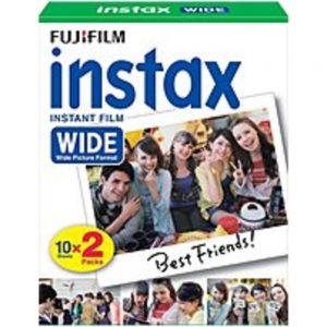 Fujifilm 16468498 Instax Wide Film Twin Cassettes Pack - 20 Exposures