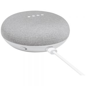 Google Home Mini Bluetooth Smart Speaker - Google Assistant Supported - Chalk - 360? Circle Sound - Wireless LAN - USB