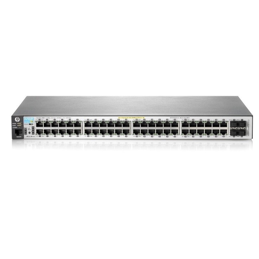 HP Aruba J9778A 2530-48-PoE+ 48-Ports 10/100/1000Base-T 1U Rack-mountable Switch J9778A#ABA HP Aruba J9778A 2530-48-PoE+ 48-Ports 10/100/1000Base-T 1U Rack-mountable Switch J9778A#ABA