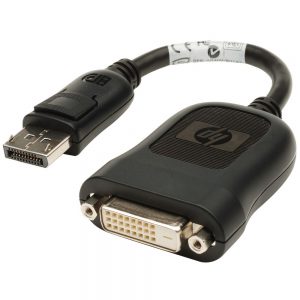 HP Display Port To DVI-D Adapter 20pin DisplayPort Male To 24pin DVI-D Female FH973AT