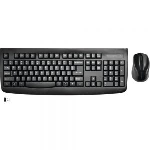 Kensington Keyboard for Life Wireless Desktop Set - USB Wireless RF Black - USB Wireless RF Optical - 1200 dpi - Scroll Wheel - QWERTY - Black - Symmetrical - AA