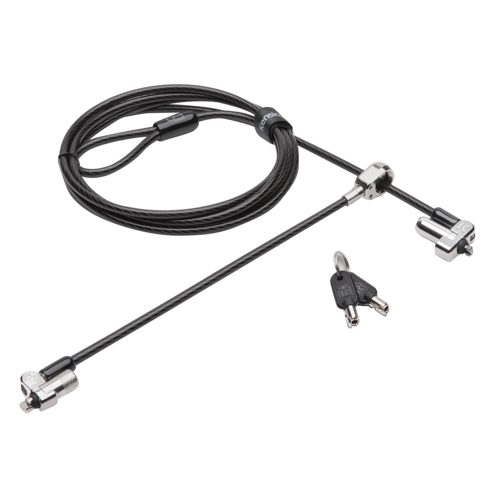 Kensington N17 Keyed Dual Head Laptop Lock for Dell Devices - Black - Carbon Steel - 6 ft - For Notebook Kensington N17 Keyed Dual Head Laptop Lock for Dell Devices - Black - Carbon Steel - 6 ft - For Notebook