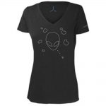 Mobile Edge AWSWAS Alienware Women's Alien Head Attack Gaming Gear T-Shirt - Small Size - Charcoal