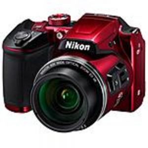 Nikon 26508 Coolpix B500 16 Megapixel Compact Camera - Red - 3-inch LCD - 16:9 - 40x Optical Zoom - 4x - Optical (IS) - TTL - 4608 x 3456 Image - 1920 x 1080 Video - HDMI - HD Movie Mode - Wireless LAN