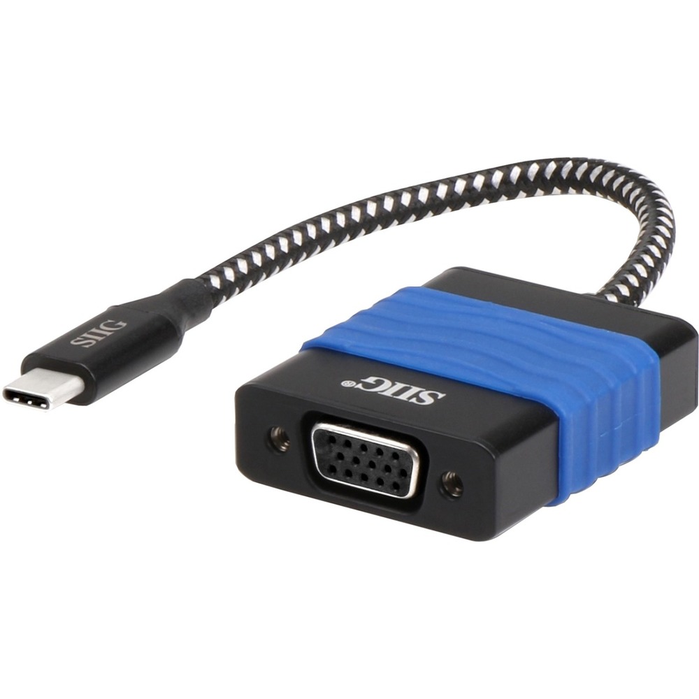 SIIG USB Type-C to VGA Video Cable Adapter - Type C USB - 1 x VGA SIIG USB Type-C to VGA Video Cable Adapter - Type C USB - 1 x VGA