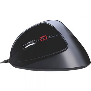 SMK-Link TAA Compliant Ergonomic USB Mouse (LH) - Optical - Cable - Black - 1 Pack - USB Type A - 2400 dpi - Scroll Wheel - 5 Button(s) - Left-handed Only - TAA Compliant