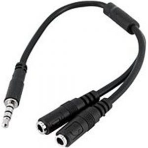 StarTech MUYHSMFF Headset Splitter Adapter - 3.5 mm 4-Pin to 2x 3-Pin 3.5 mm - Black