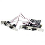 StarTech PEX4S553 4-Port Native PCI Express RS232 Serial Adapter Card with 16550 UART