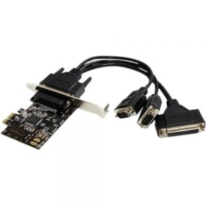 StarTech.com 2S1P PCI Express Serial Parallel Combo Card - 2 x 9-pin DB-9 Male RS-232 Serial