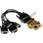 StarTech.com 4 Port PCI Express (PCIe) RS232 Serial Card w/ Power Output and ESD Protection - PCI Express x1 - 4 x DB-9 Male Serial Via Cable - Plug-in Card