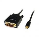 Startech MDP2DVIMM6 6 Feet Mini DisplayPort - 1 x Mini DisplayPort Male Digital Audio/Video - 1 x DVI-D (Single-Link) Male Digital Video - Copper Conductor - Black