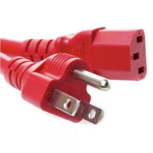 Stay Online PF51514C13120R 10 Feet NEMA 5-15 Male Plug to IEC320 Power Cord - Red
