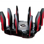 TP-Link Archer C5400X IEEE 802.11ac Ethernet Wireless Router - 2.40 GHz ISM Band - 5 GHz UNII Band - 675 MB/s Wireless Speed - 8 x Network Port - 1 x Broadband Port - USB - Gigabit Ethernet - VPN Supported - Desktop