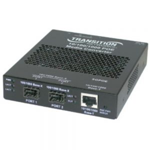 Transition Networks SGPOE1040-100 Gigabit Ethernet Media Converter - 1 x RJ-45 - 10/100/1000Base-T