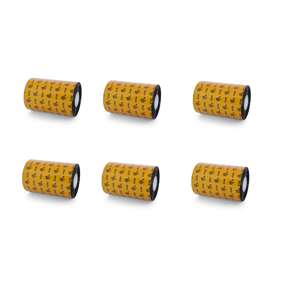 Zebra 4.33x1476 Wax-Resin Thermal Transfer Ribbon Pack of 6 06100BK11045 Zebra 4.33x1476 Wax-Resin Thermal Transfer Ribbon Pack of 6 06100BK11045
